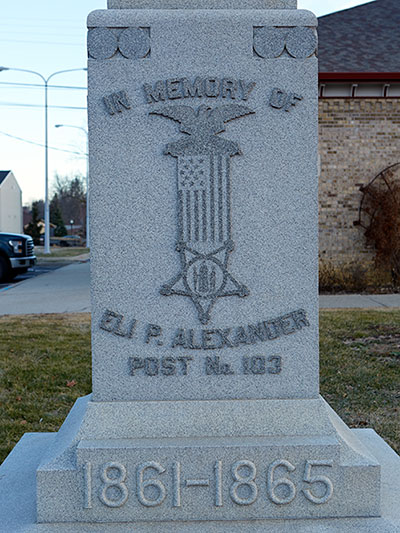 ©2017 Look Around You Ventures, LLC. Image of Civil War monument in Williamston, MI.